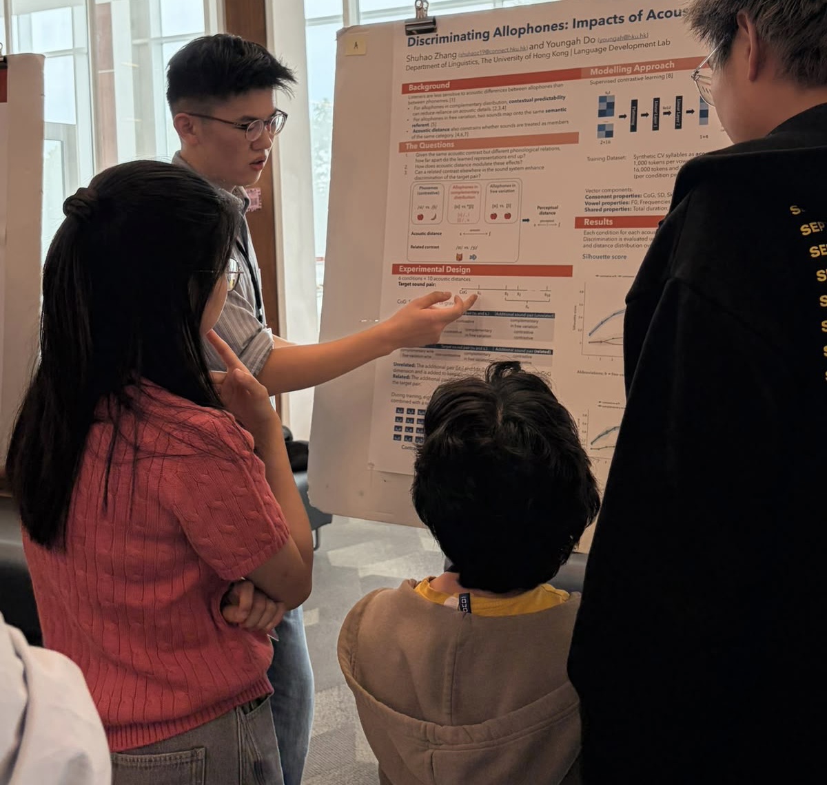 Shuhao and Ivy Share Their Work at the Annual Meeting on Phonology 2026