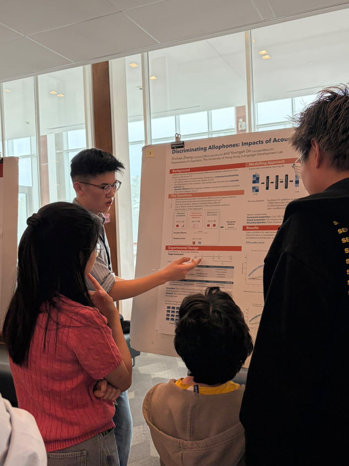 Shuhao and Ivy Share Their Work at the Annual Meeting on Phonology 2026